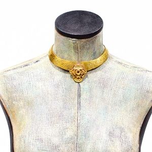 VTG 70's Brass Collar Choker Necklace India Boho